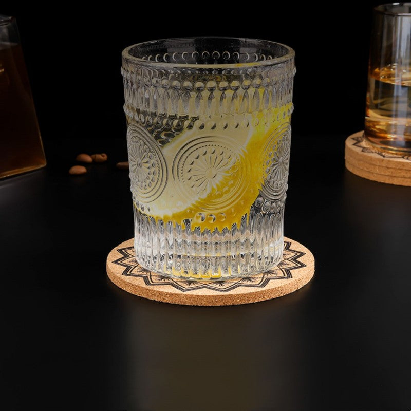 BowLift | Retro Print Heat-Resistant, Non-Slip, And Absorbent Cork Coasters (Mixed Set of 4)