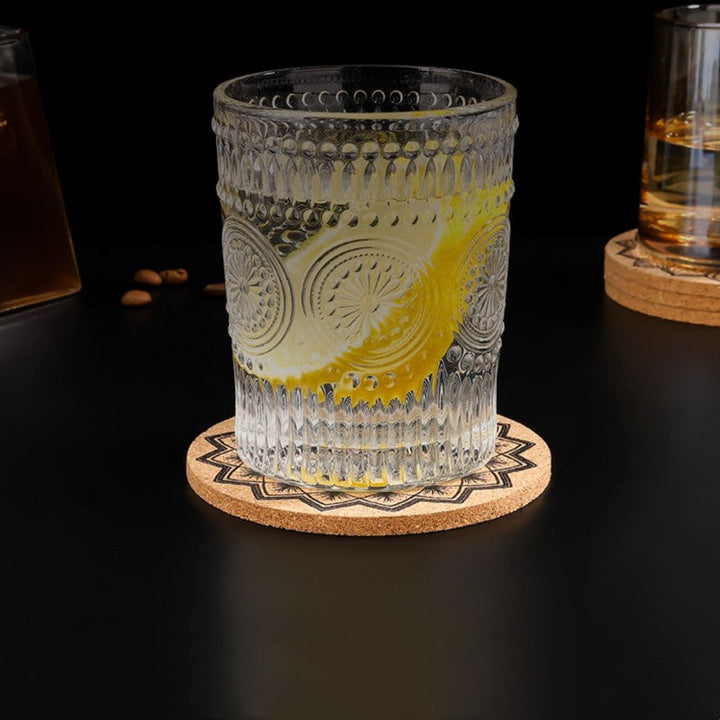 BowLift | Retro Print Heat-Resistant, Non-Slip, And Absorbent Cork Coasters (Mixed Set of 4)