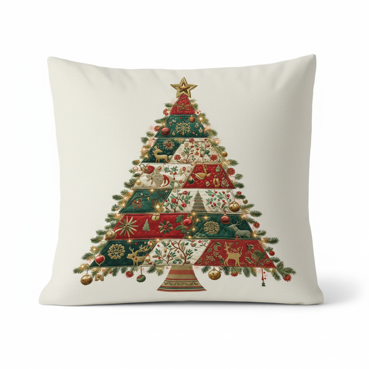 BowLift | Green-White Checked Cushion Cover 40x40 | Decorative Cushion Cover