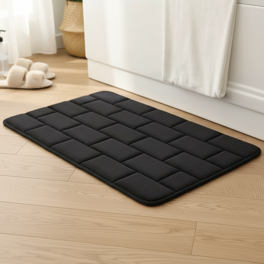 BowLift | Non-slip Bath Mat Beige Brick Pattern | Bath Mats