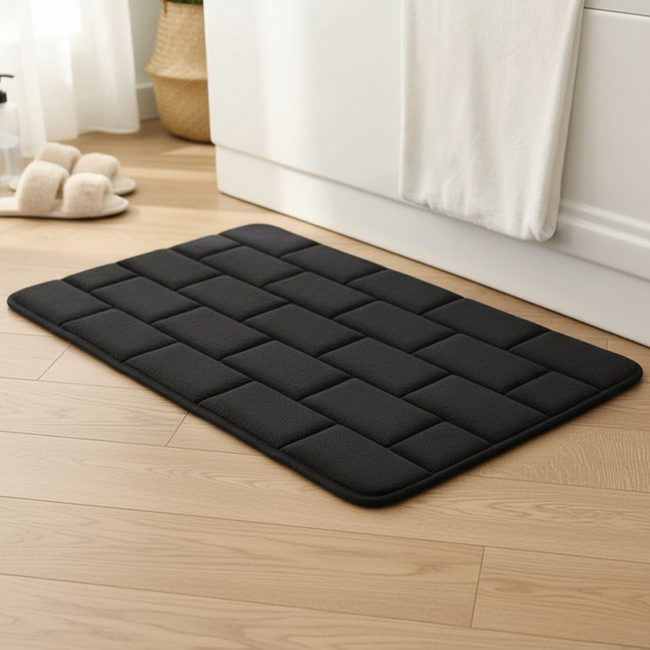 BowLift | Non-slip Bath Mat Beige Brick Pattern | Bath Mats