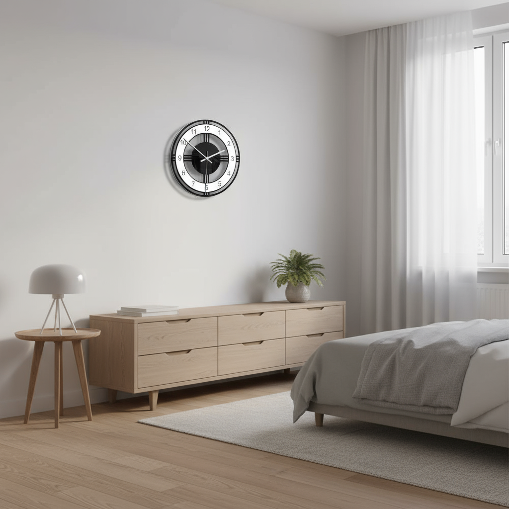 BowLift | Large Wall Clock Black | Modern Wall Design