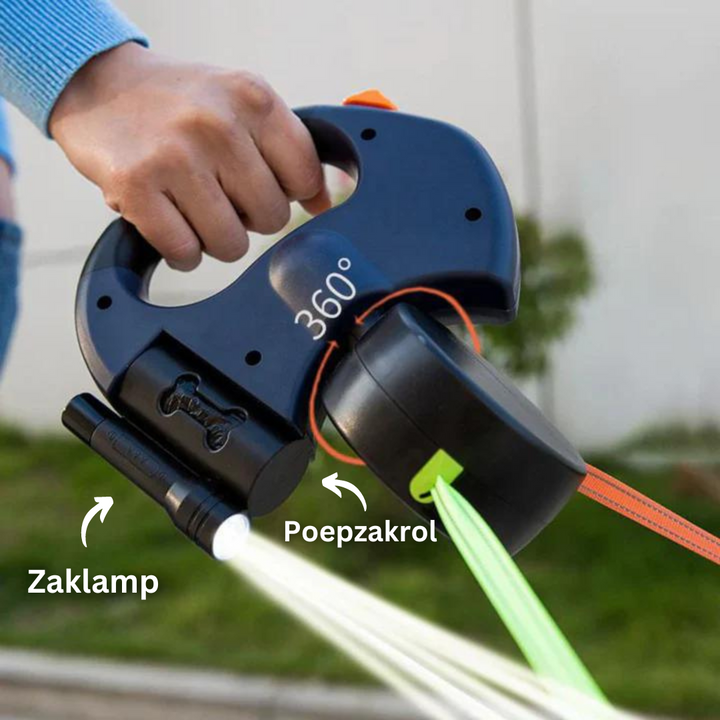 DuoPaw - Practical Retractable Dog Leash with Knot-Free System Bowlift