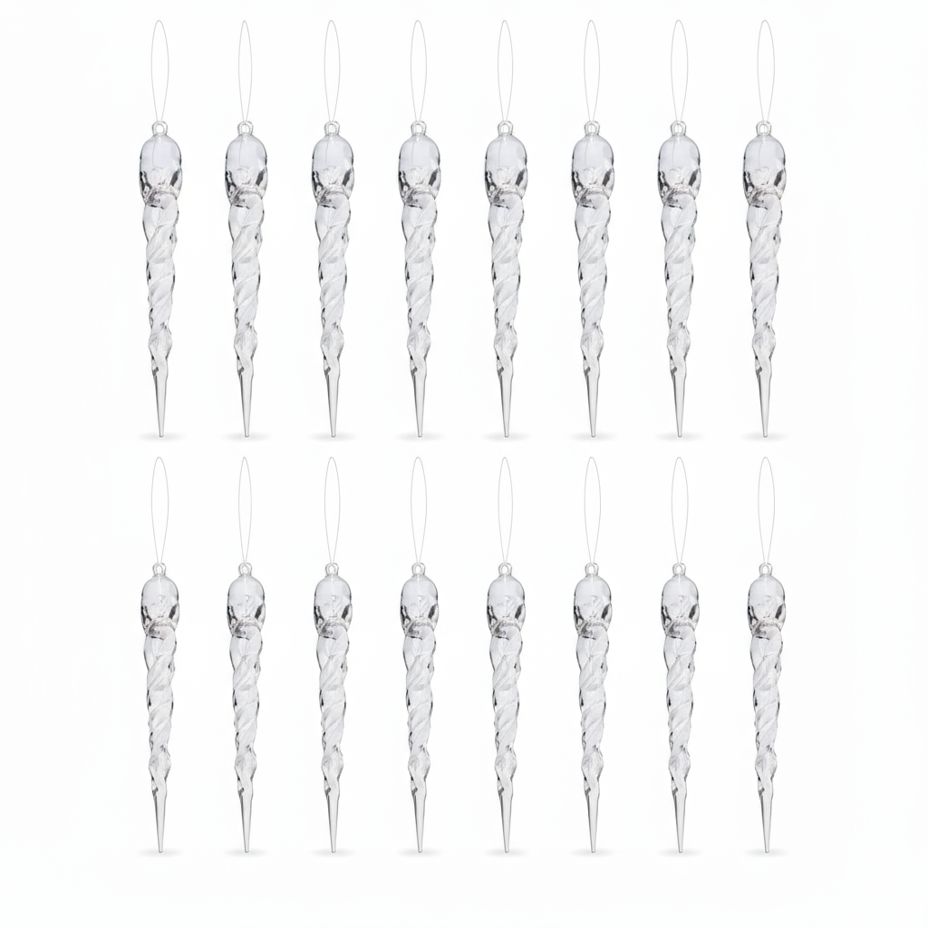 BowLift | Crystal Icicle Pendant | Elegant Christmas Decoration for Windows