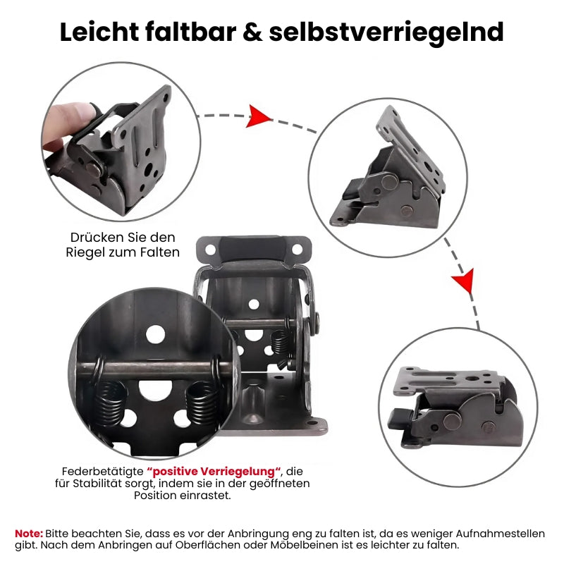 BowLift | Self-locking 90° folding hinges
