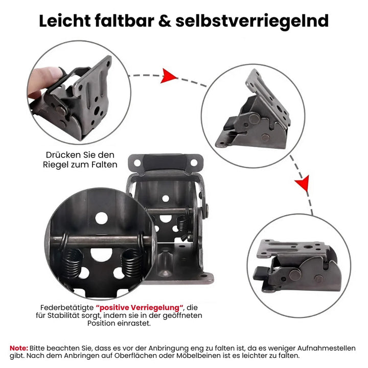 BowLift | Self-locking 90° folding hinges
