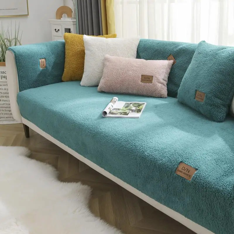 BowLift | Waterproof Thick Fuzzy Sherpa Fleece Non-slip Sofa Cover