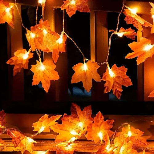 BowLift | Maple Leaf LED String Lights | Autumn Decoration