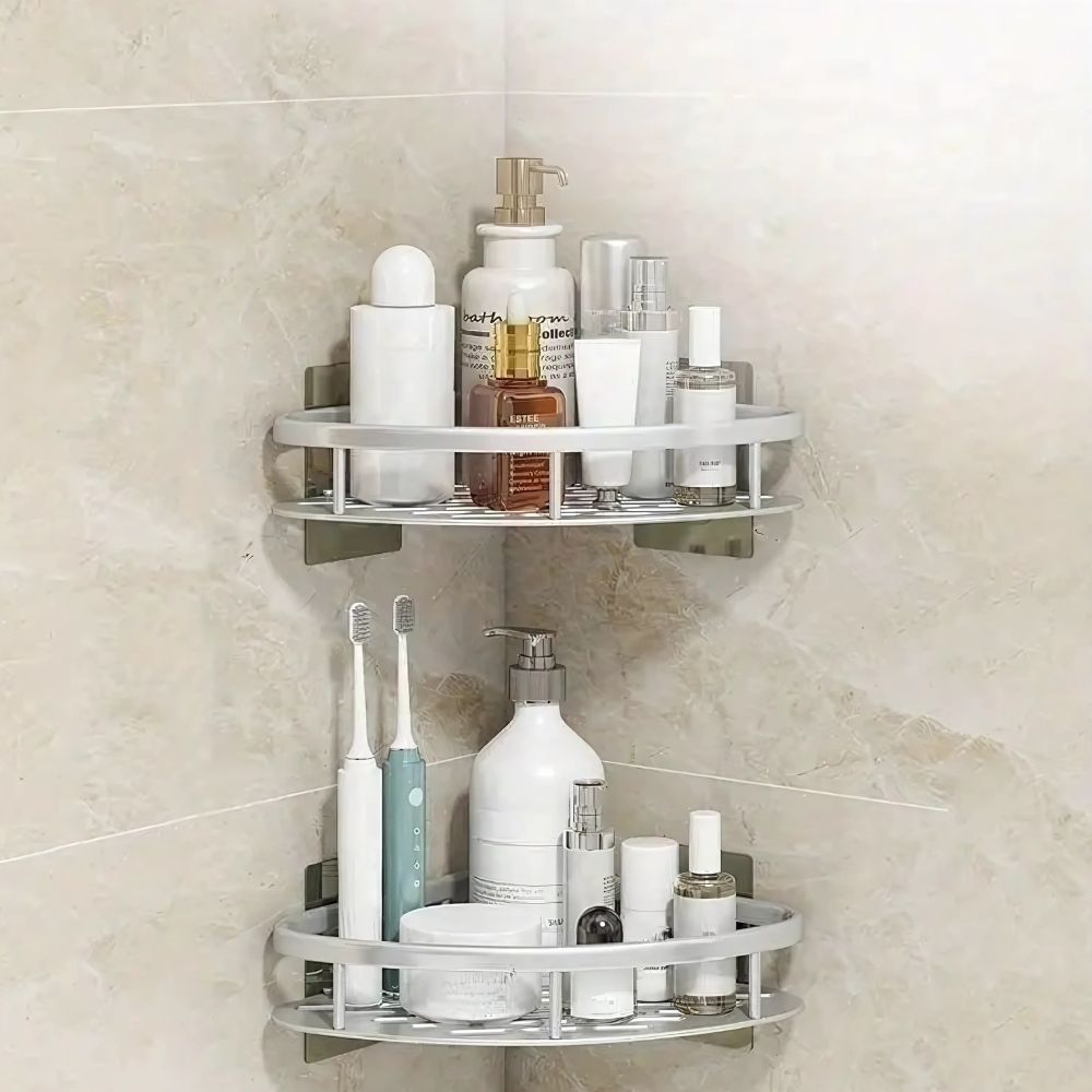BowLift | Aluminium Shower Shelf | Self-Adhesive, Rust-Free, Modern