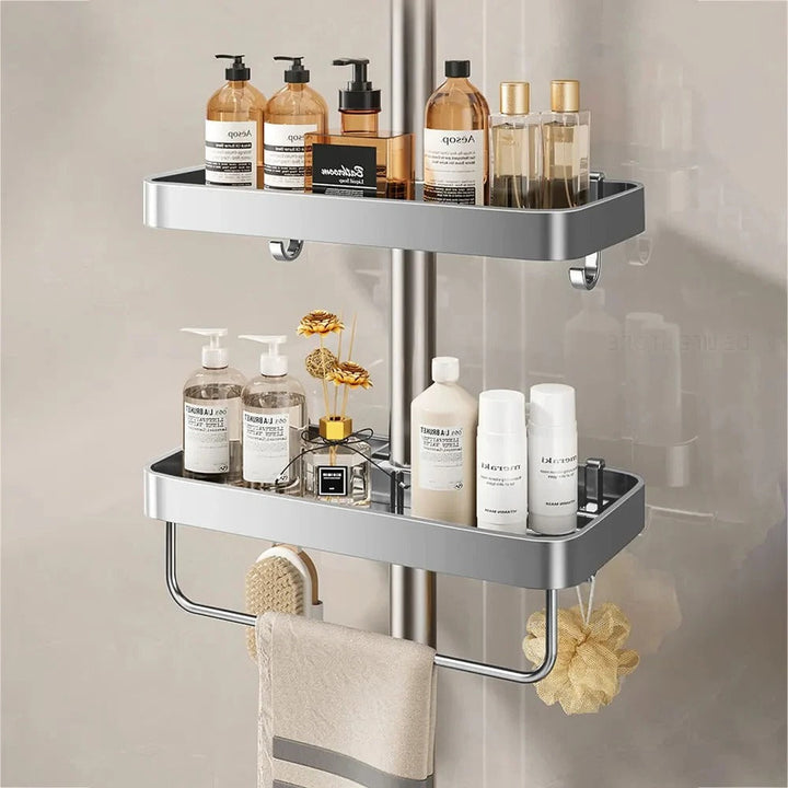 BowLift | Aluminum Shower Shelf Without Drilling | Practical Shower Tray