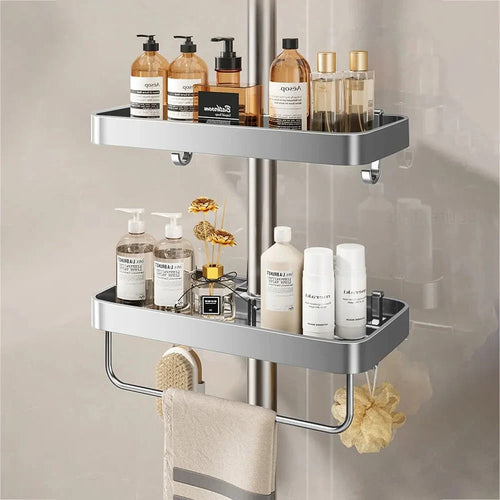 BowLift | Aluminum Shower Shelf Without Drilling | Practical Shower Tray