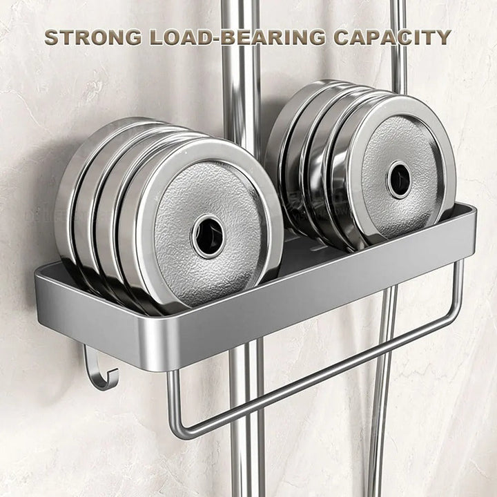 BowLift | Aluminum Shower Shelf Without Drilling | Practical Shower Tray