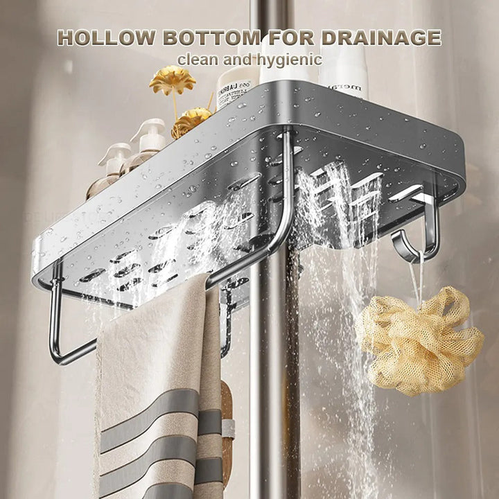 BowLift | Aluminum Shower Shelf Without Drilling | Practical Shower Tray