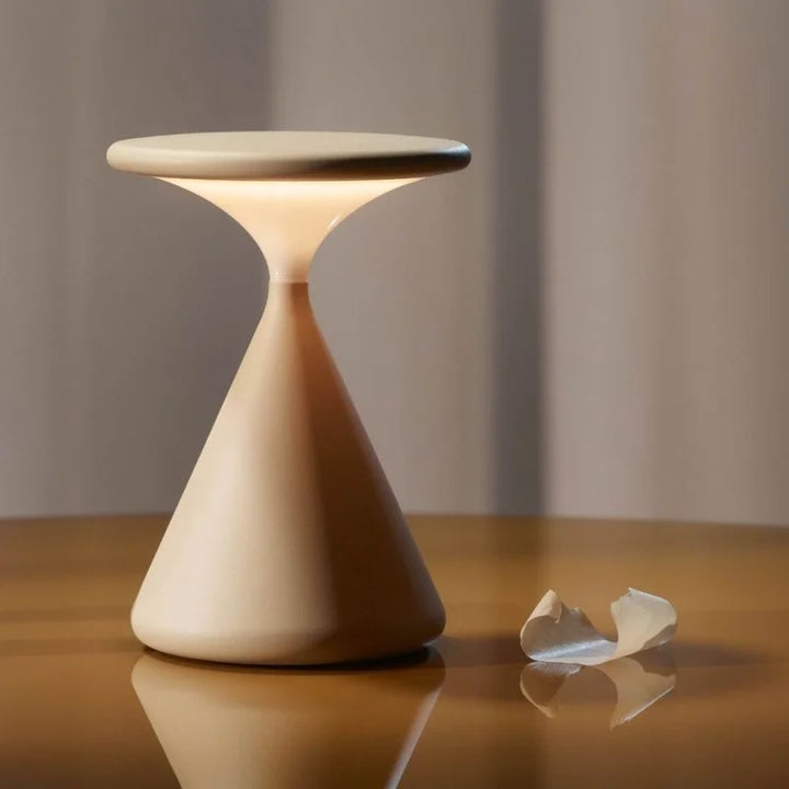 BowLift | Aeron Hourglass Battery Table Lamp | Dimmable LED Table Lamp Without Cable