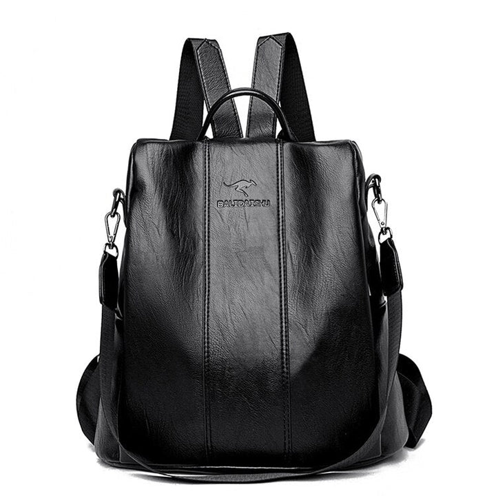 Theft-proof leather backpack for women in vintage style Bowlift