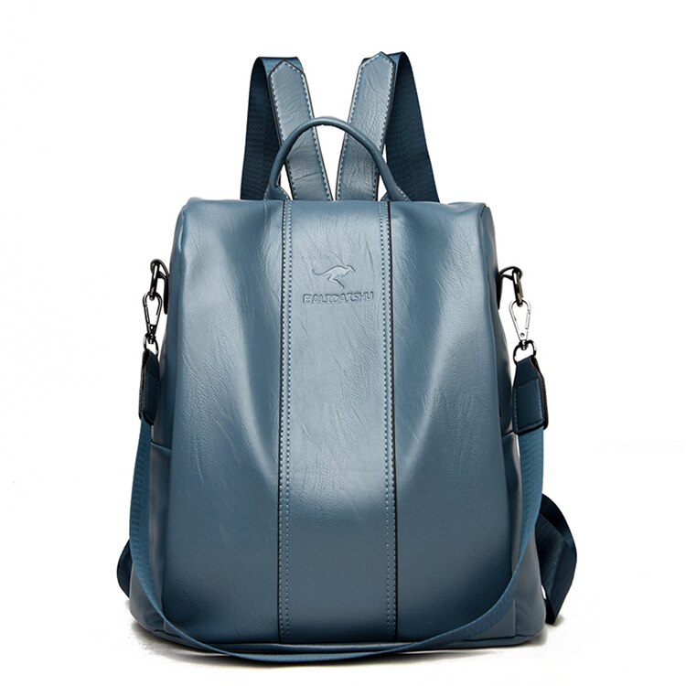 Theft-proof leather backpack for women in vintage style Bowlift