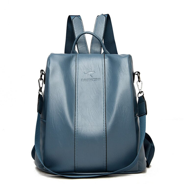 Theft-proof leather backpack for women in vintage style Bowlift