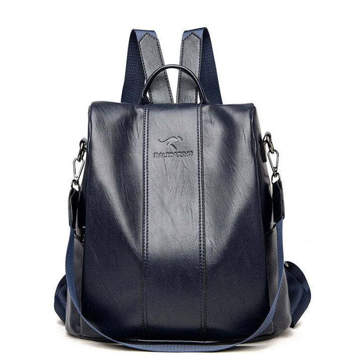 Theft-proof leather backpack for women in vintage style Bowlift