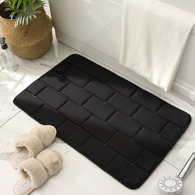 BowLift | Non-slip Bath Mat Beige Brick Pattern | Bath Mats