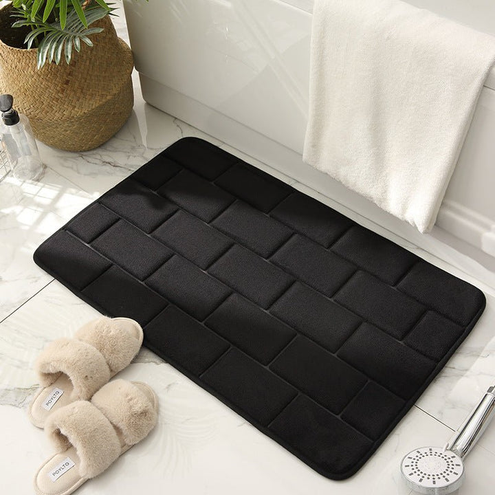BowLift | Non-slip Bath Mat Beige Brick Pattern | Bath Mats