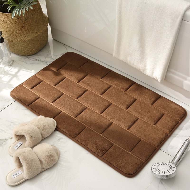 BowLift | Non-slip Bath Mat Beige Brick Pattern | Bath Mats
