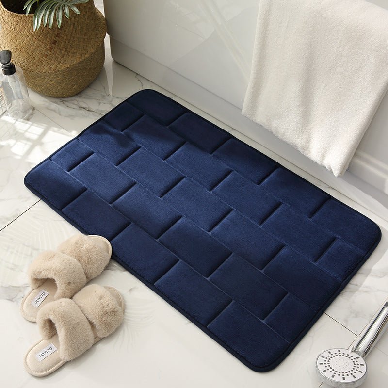 BowLift | Non-slip Bath Mat Beige Brick Pattern | Bath Mats