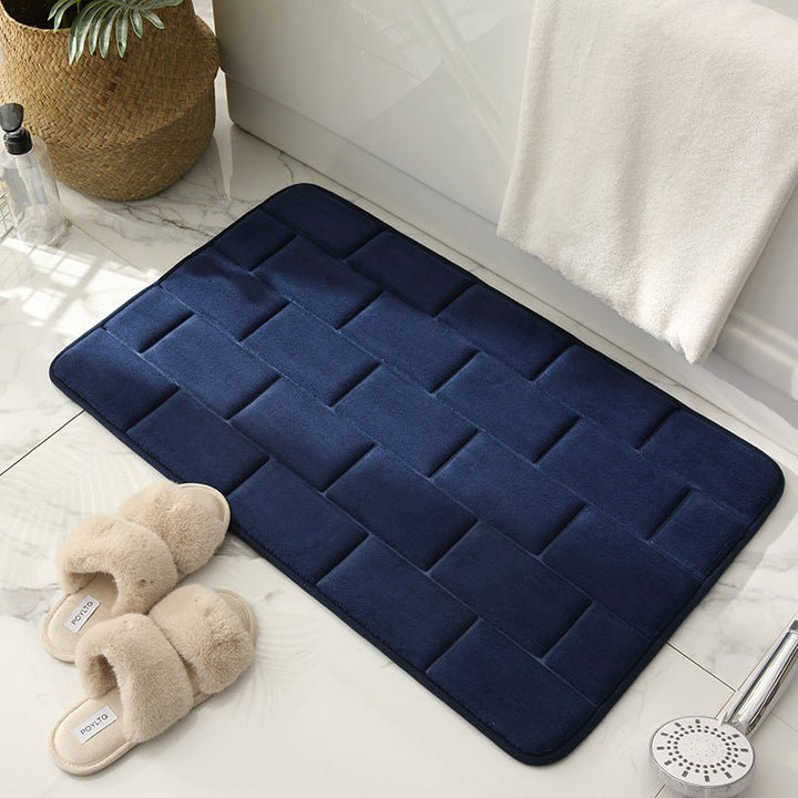 BowLift | Non-slip Bath Mat Beige Brick Pattern | Bath Mats