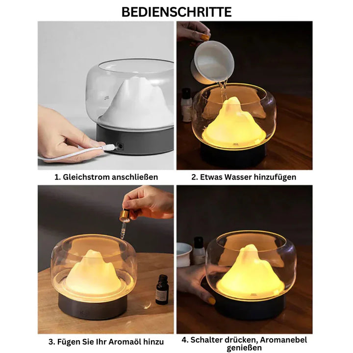 BowLift | Aromatherapy Air Humidifier – Elegant Ultrasonic Diffuser with LED & Essential Oil Function