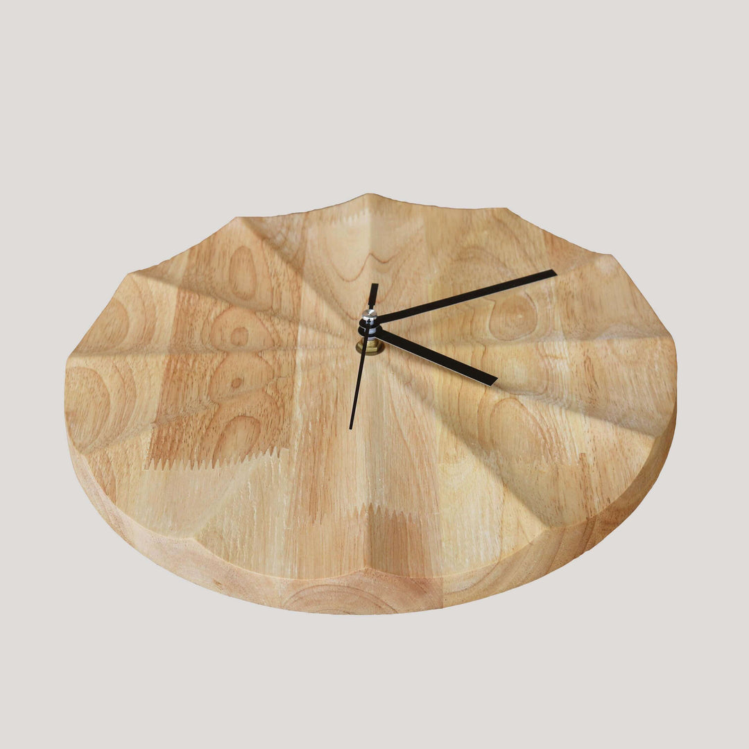 BowLift | AuraClock | Wall Clock Modern 30 cm Wood Round Bamboo