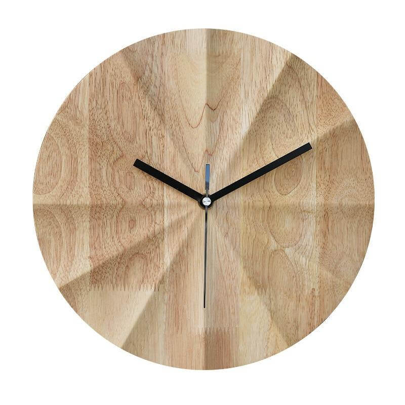BowLift | AuraClock | Wall Clock Modern 30 cm Wood Round Bamboo
