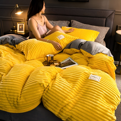 BowLift | Auric Flannel Bedding Set | Cozy Duvet Cover
