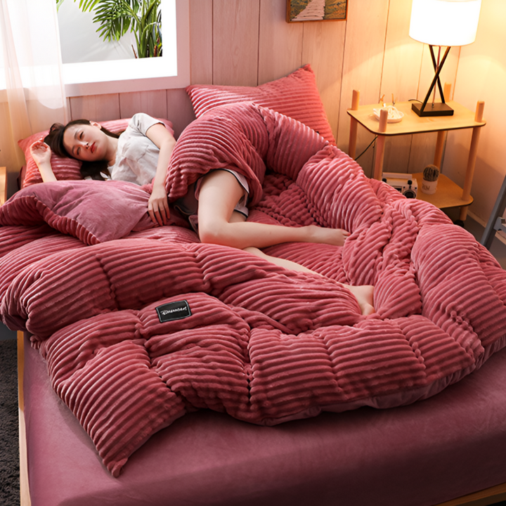 BowLift | Auric Flannel Bedding Set | Cozy Duvet Cover