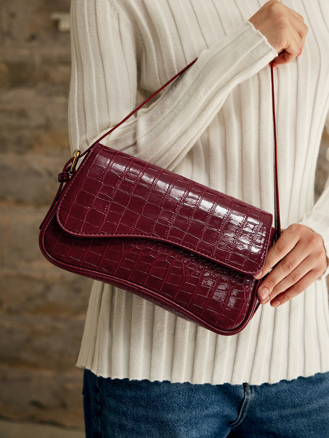 BowLift | Ladies Shoulder Bag Checked Pattern One Size Polyurethane