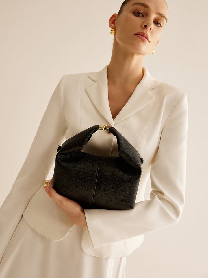 BowLift | Ladies Handbag Black One Size Polyurethane with Metal Detail