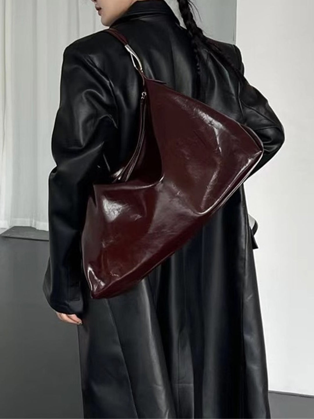 BowLift | Ladies Hobo Bag Black One Size Polyurethane