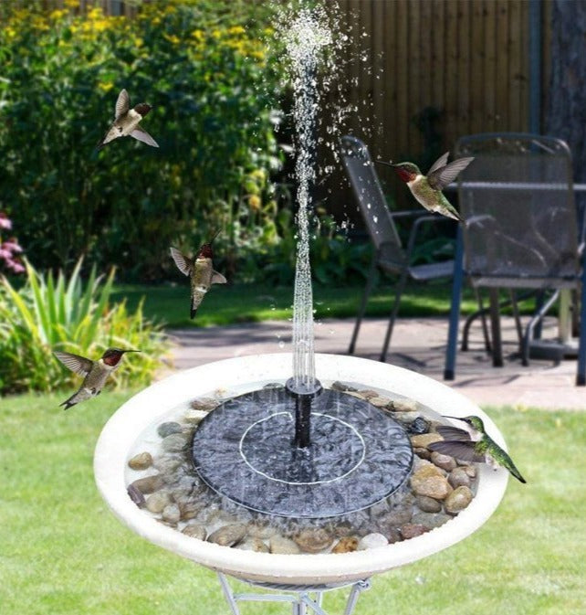 Flowbee – Elegant Solar Fountain for Garden Birds Bowlift