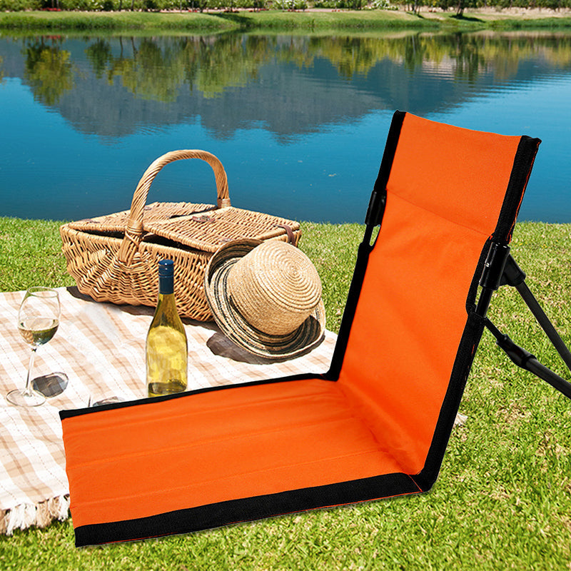 Modern Simplicity Oxford Fabric Aluminum Rectangular Foldable Camping Back Chair For Outdoor Patio | Bowlift