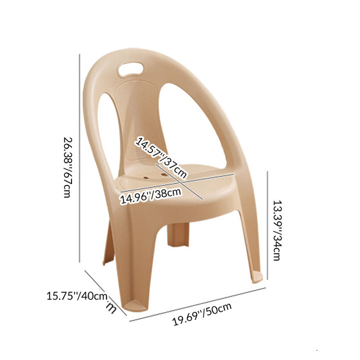 Modern Minimalist Round PP Stackable Backrest Armrest Kids Chair For Living Room | Bowlift