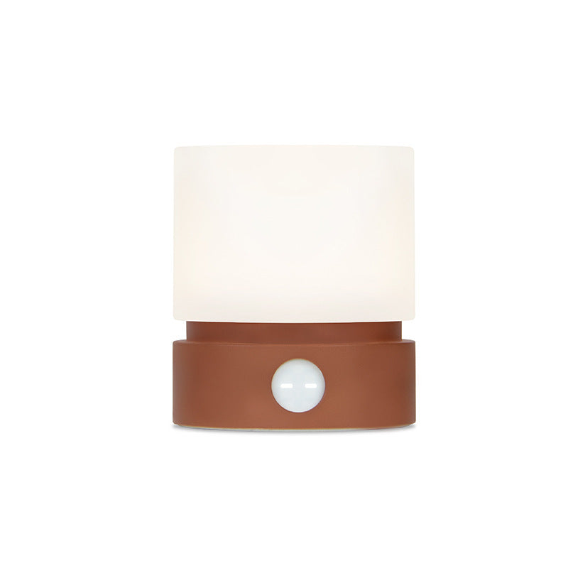 BowLift | Contemporary Nordic Timer Rechargeable ABS HIPS Silicone Cylinder LED Table Lamp Night Light for Nightstand