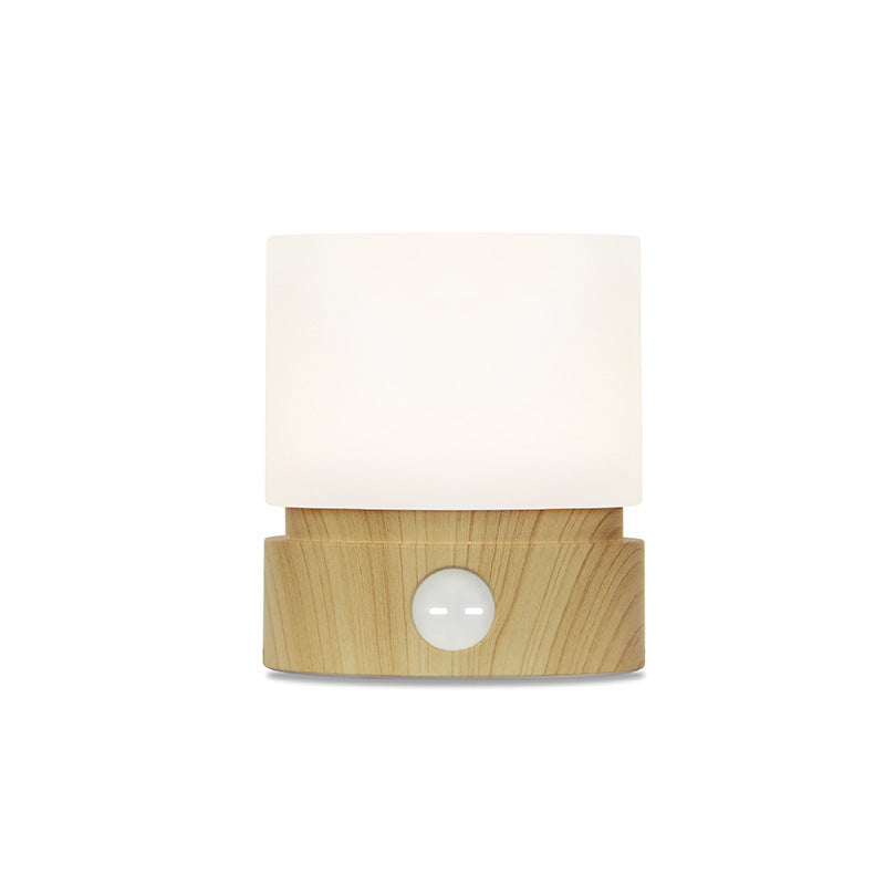 BowLift | Contemporary Nordic Timer Rechargeable ABS HIPS Silicone Cylinder LED Table Lamp Night Light for Nightstand