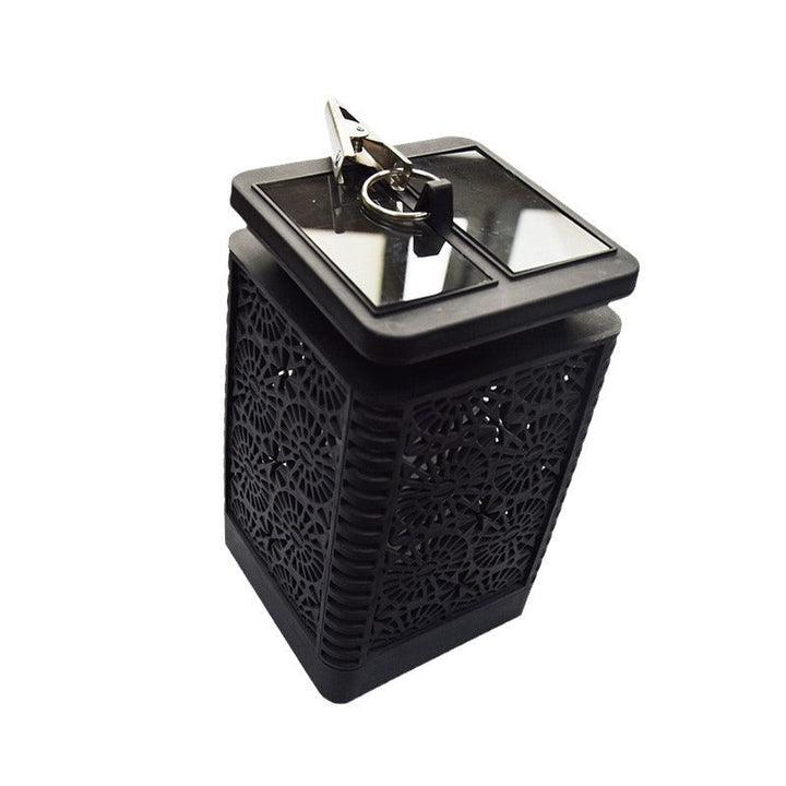 Contemporary Retro Solar Waterproof Rectangular Lantern Flame ABS LED Landscape Lighting Outdoor Light For Outdoor | Bowlift