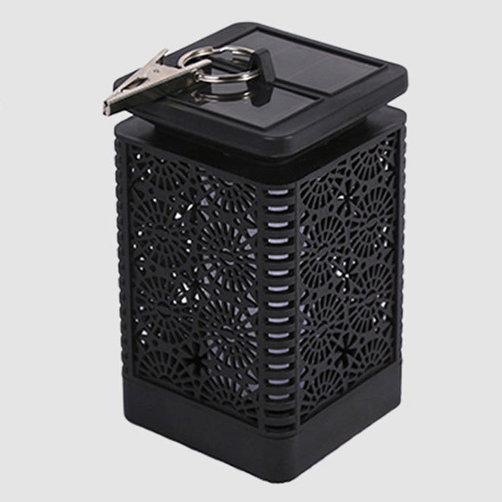 Contemporary Retro Solar Waterproof Rectangular Lantern Flame ABS LED Landscape Lighting Outdoor Light For Outdoor | Bowlift