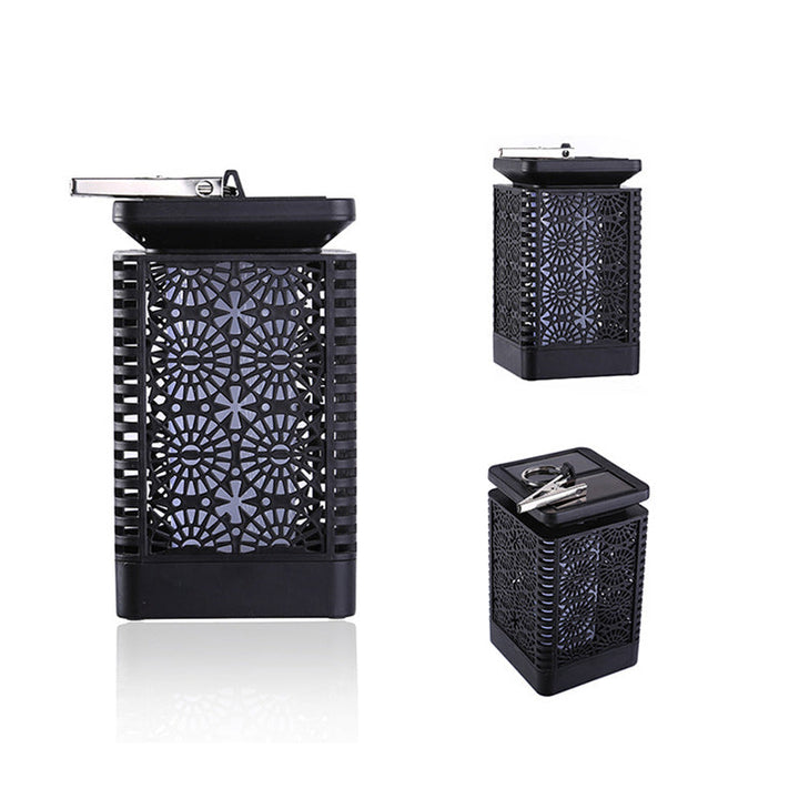 Contemporary Retro Solar Waterproof Rectangular Lantern Flame ABS LED Landscape Lighting Outdoor Light For Outdoor | Bowlift
