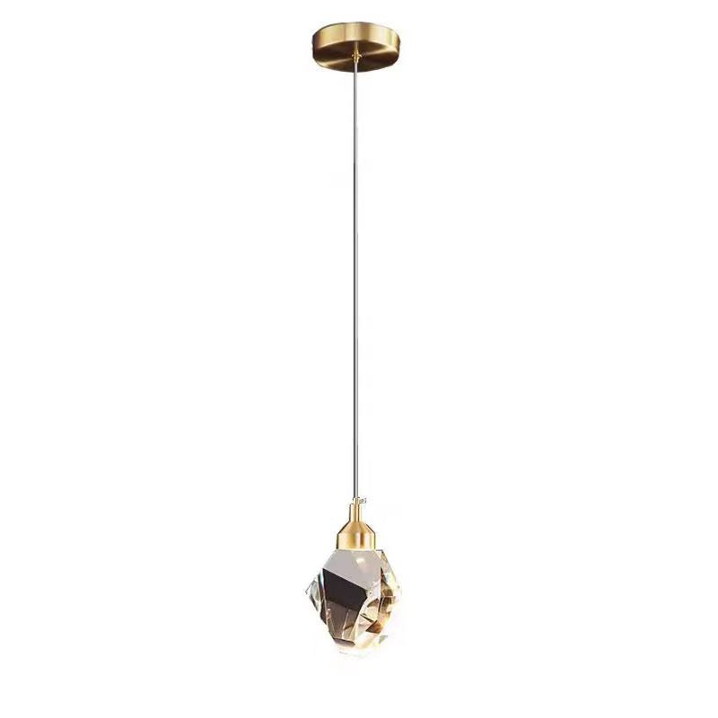 BowLift | Luxury Diamond Cube Crystal Iron LED Pendant Light For Bedroom