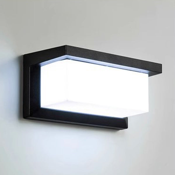 Modern Minimalist Rectangular Waterproof Aluminum LED Wall Sconce Lamp For Outdoor Patio | Bowlift