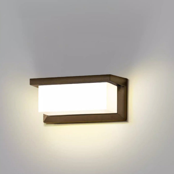 Modern Minimalist Rectangular Waterproof Aluminum LED Wall Sconce Lamp For Outdoor Patio | Bowlift