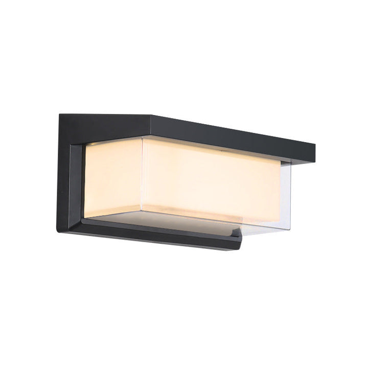 Modern Minimalist Rectangular Waterproof Aluminum LED Wall Sconce Lamp For Outdoor Patio | Bowlift