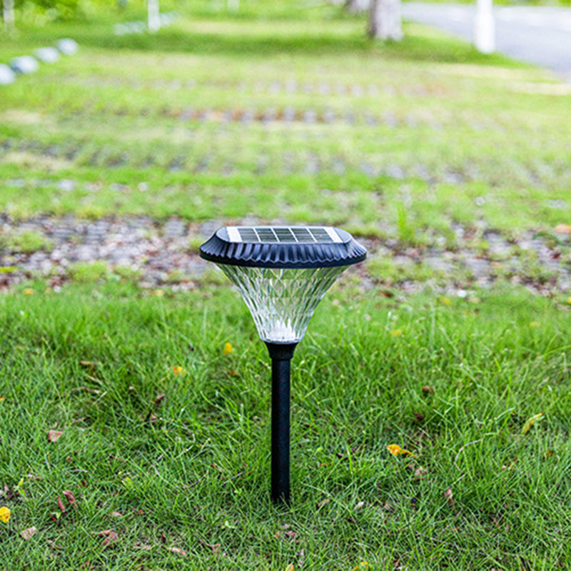 Modern Minimalist Solar Waterproof Diamond Round ABS PC LED Outdoor Light For Outdoor Patio | Bowlift