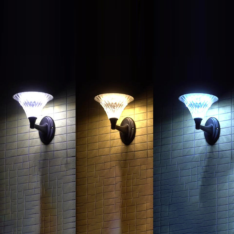 Modern Minimalist Solar Waterproof Diamond Round ABS PC LED Outdoor Light For Outdoor Patio | Bowlift