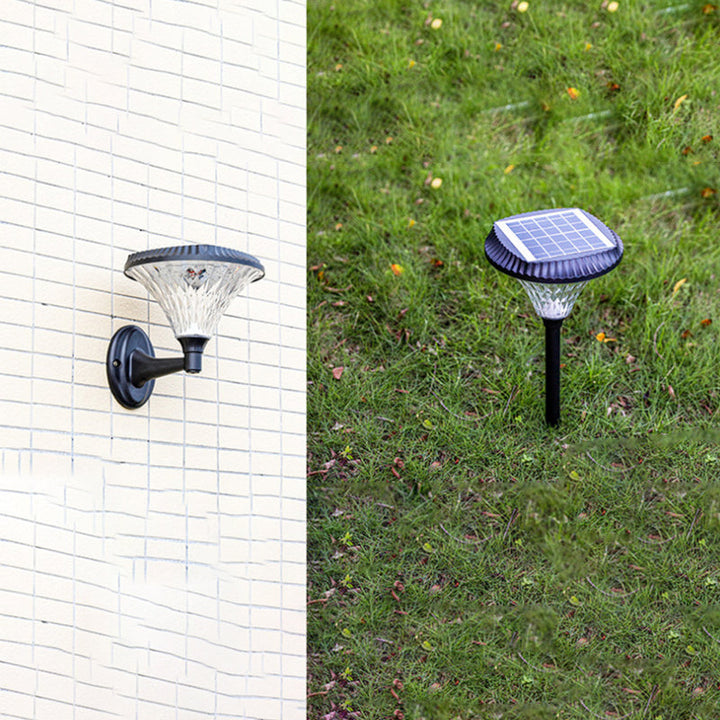 Modern Minimalist Solar Waterproof Diamond Round ABS PC LED Outdoor Light For Outdoor Patio | Bowlift